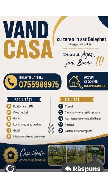 Casă cu 4 camere în Comănești