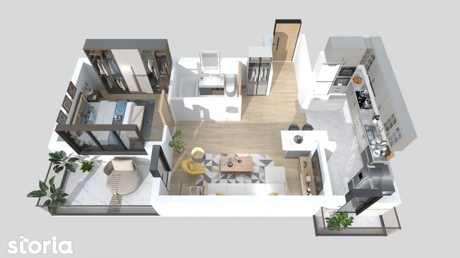 Apartament cu 2 camere în Ștefan cel Mare