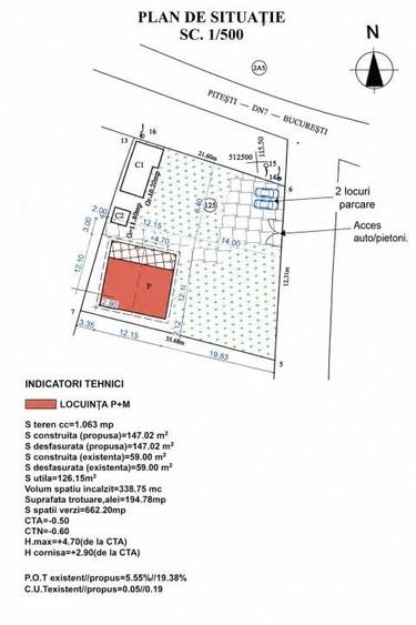 Casă cu Teren 1063 Mp în Central