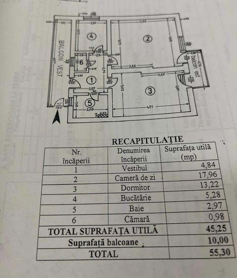 Apartament cu 2 camere decomandat în Primăverii