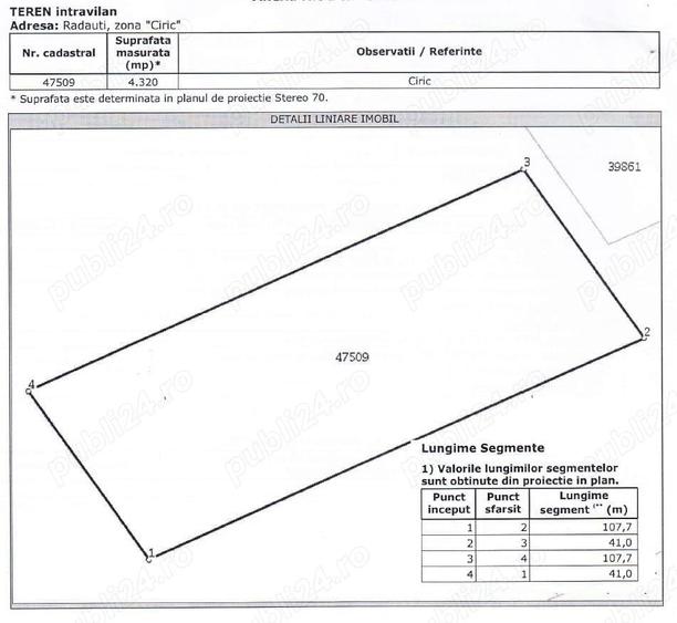 Teren de 4320 mp, în Central