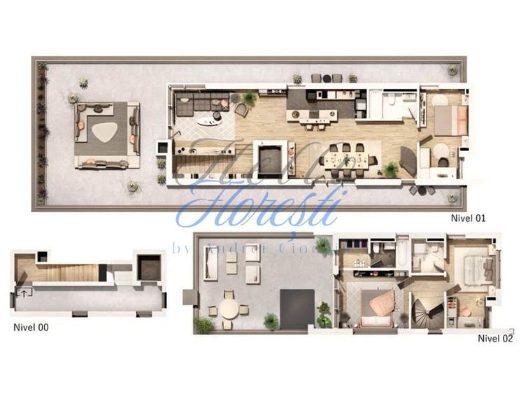 Apartament cu 4 camere semidecomandat în Gruia