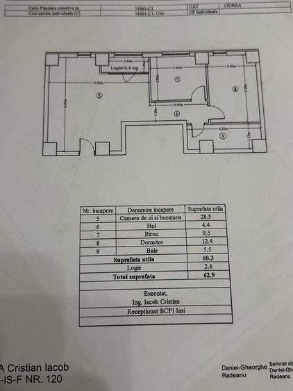Apartament cu 3 camere semidecomandat în Lunca Cetățuii