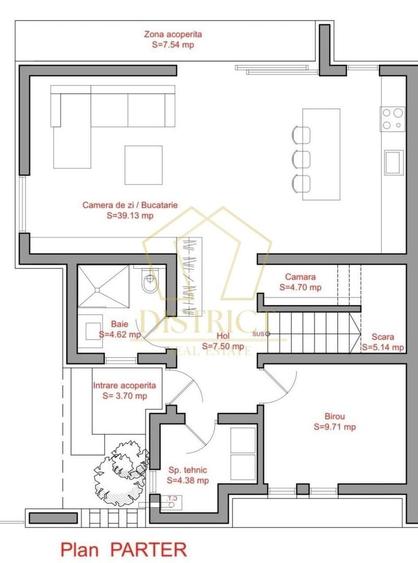 Duplex cu 5 camere cu Canalizare în Dumbrăvița