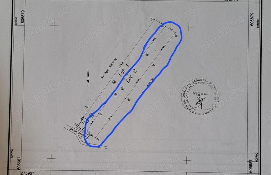 Teren de 2055 mp, în Calea Mare