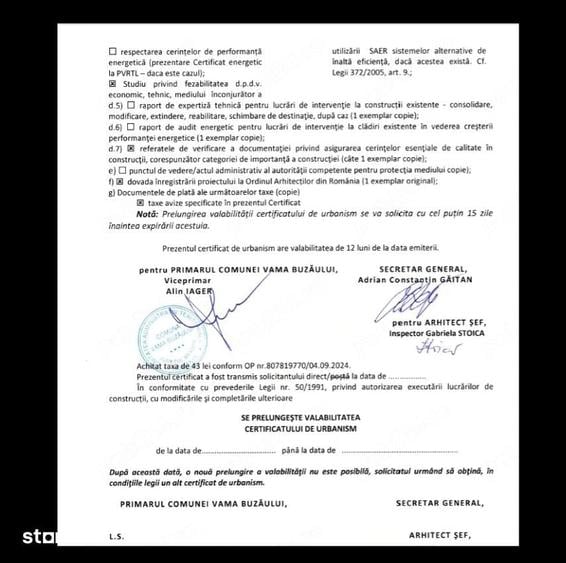 Teren de 1808 mp, în Vama Buzăului