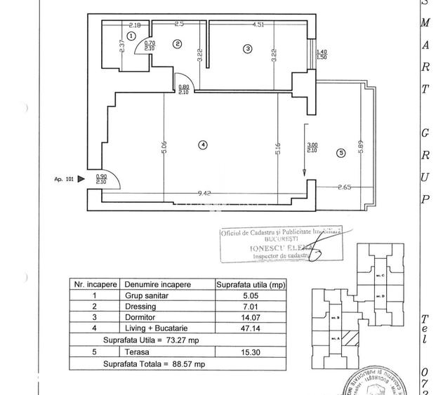 Apartament cu 2 camere, mobilat în Pipera — fotografia 3