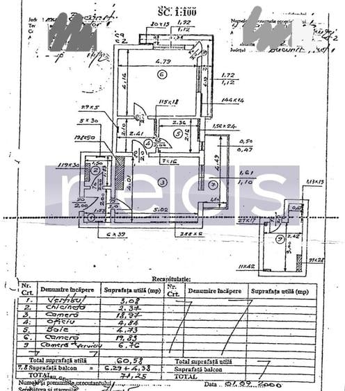 Apartament cu 2 camere, mobilat în Amzei