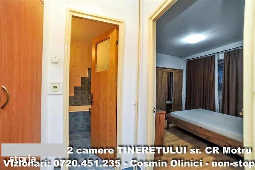 Apartament cu 2 camere semidecomandat în Tineretului