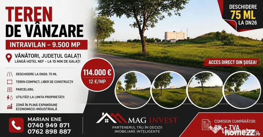 Vanzare teren intravilan 9.500 mp, DN26 -Padurea Gar... - 3