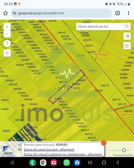 Teren de 34000 mp, în Pesac