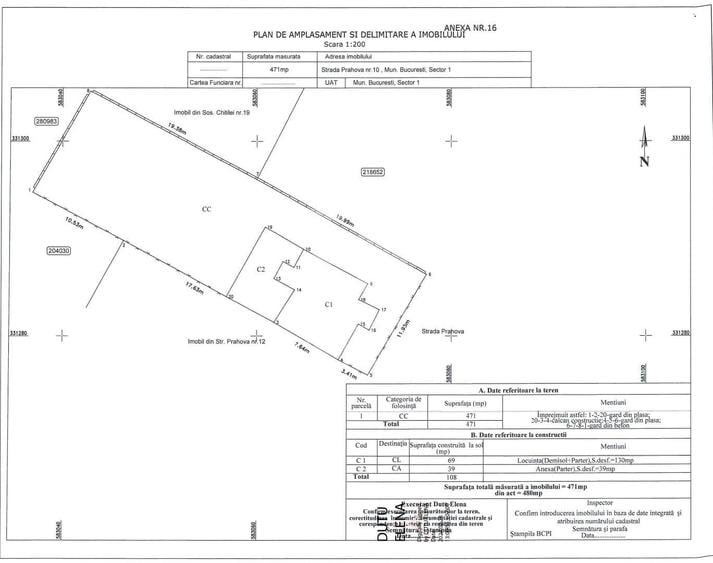 Teren Construcții intravilan de 471 mp, în Bucureștii Noi