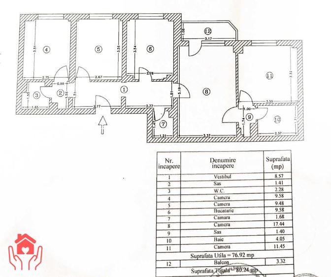 Apartament cu 4 camere semidecomandat, mobilat în Dorobanți