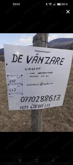 Teren de 1296 mp, în Vâlcele