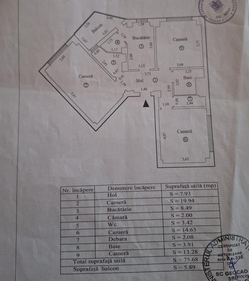 Apartament cu 3 camere decomandat, mobilat în Dorobanți