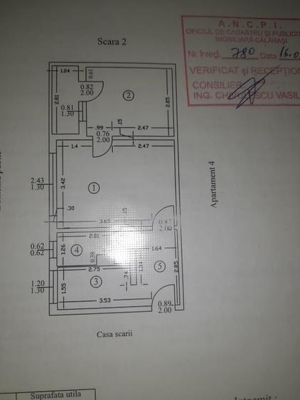 Apartament cu 2 camere semidecomandat în Farfuria