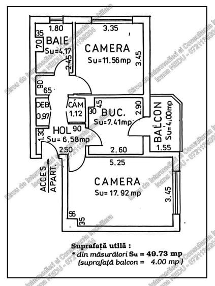 Apartament cu 2 camere decomandat în Far