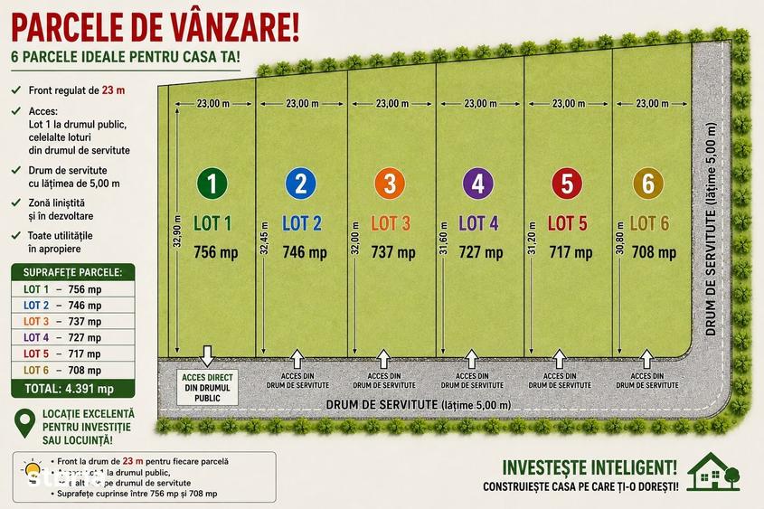 Proiect nou! Parcele intravilane str Odobesti - 2