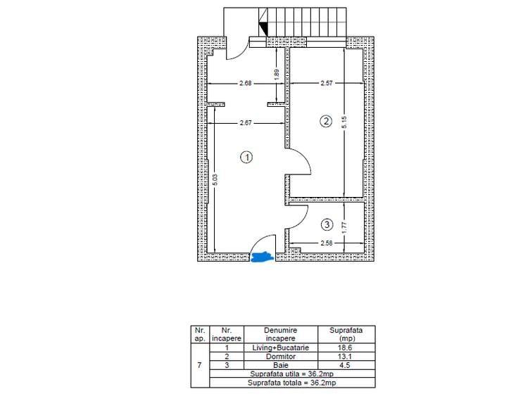Apartament cu 2 camere decomandat în Berceni