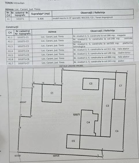 Spațiu comercial, de 6,400 mp, în Carani