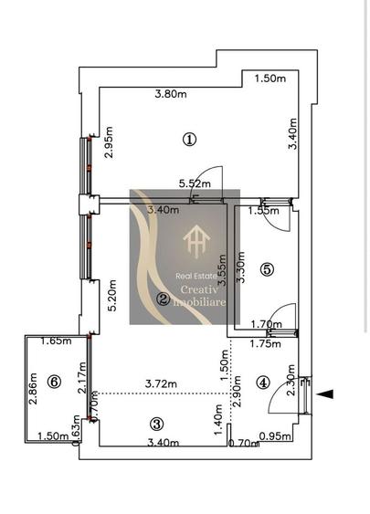 Apartament cu 2 camere, mobilat în Tunari
