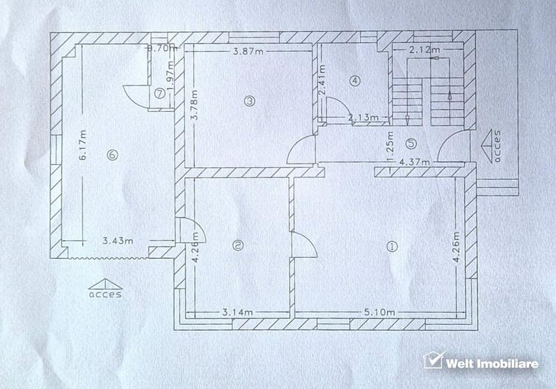 Casă individuală cu 5 camere cu Canalizare în Iris