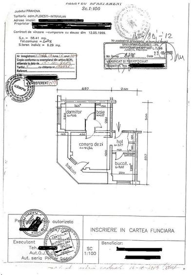 Apartament cu 2 camere semidecomandat în Republicii