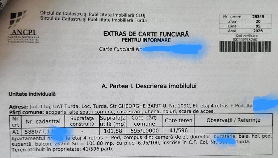 Apartament cu 3 camere semidecomandat în Central