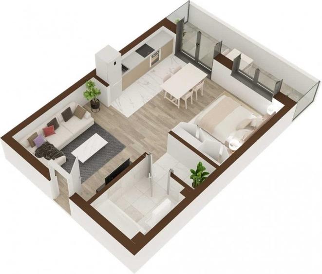 Apartament cu 2 camere semidecomandat în Copou