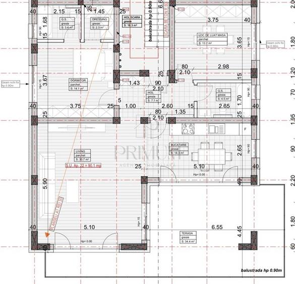 Penthouse cu 3 camere decomandat în Giroc