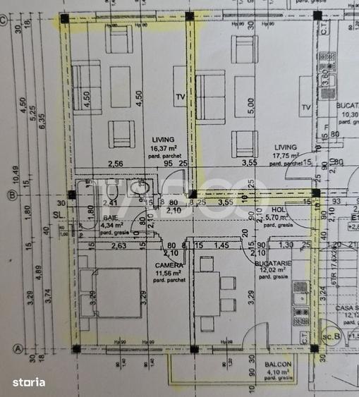 Apartament cu 2 camere decomandat în Central