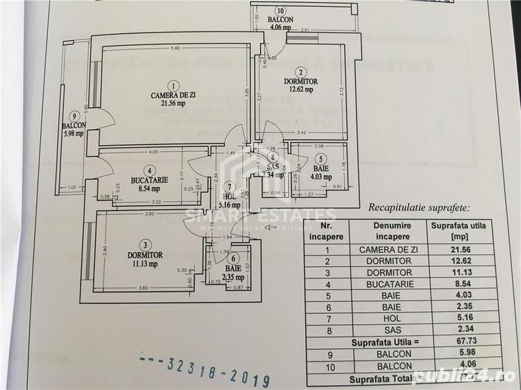 Apartament cu 3 camere decomandat în Baba Novac