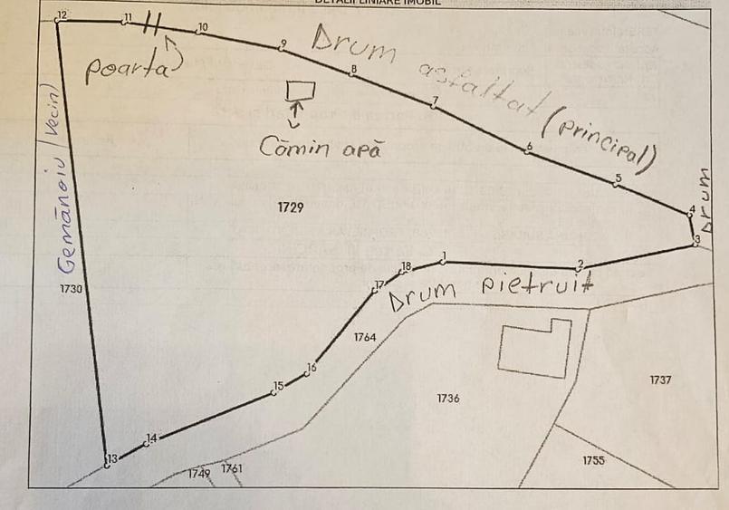 Teren Construcții intravilan de 2322 mp, în Păcuri