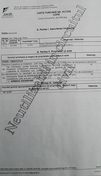 Teren de 4379 mp, în Șag