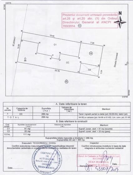 Casă cu 3 camere cu Teren 265 Mp în Giurgiului