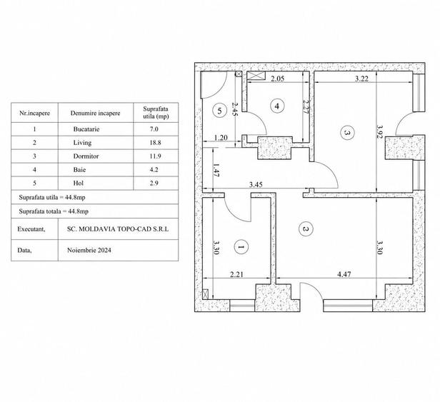 Apartament cu 2 camere decomandat în Copou
