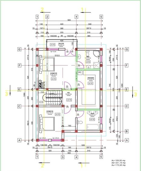Duplex cu 4 camere cu Garaj în Est
