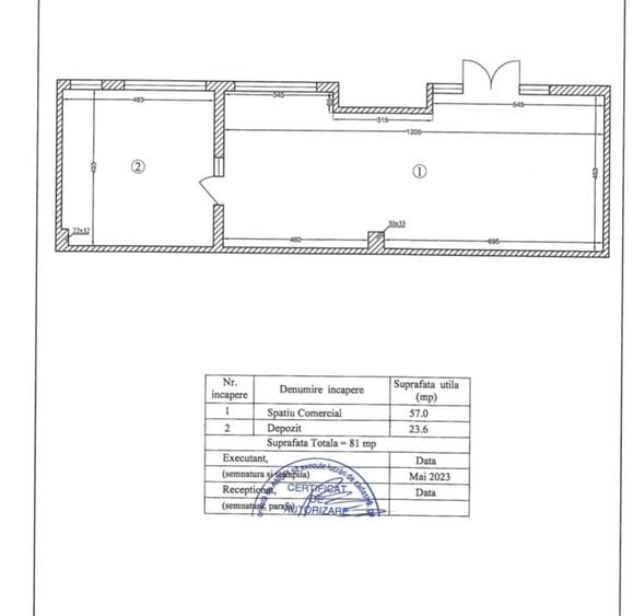 Spațiu comercial, de 81 mp, în Pipera
