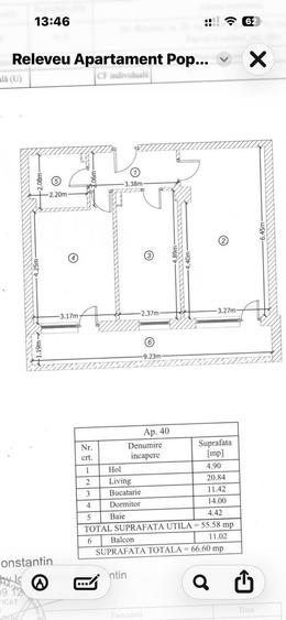 Apartament 2 camere,suprafata generoasa,mobilat si utilat,loc parcare subteran - 13