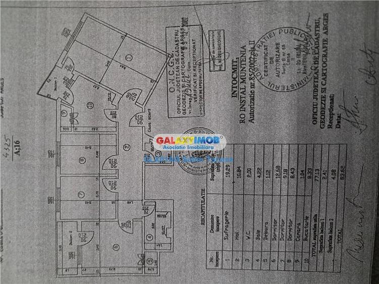 Apartament cu 4 camere decomandat în Central