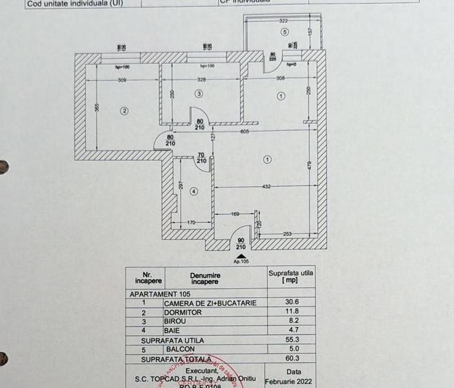 Apartament cu 3 camere decomandat, mobilat în Titan