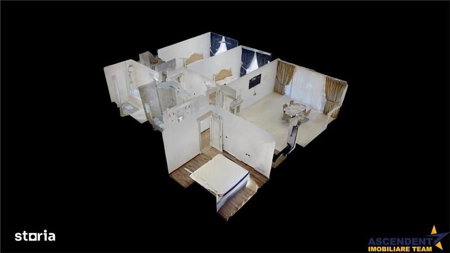 Apartament cu 4 camere decomandat, mobilat în Tractorul
