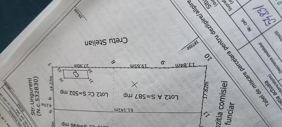Teren de 1100 mp, în Jilava