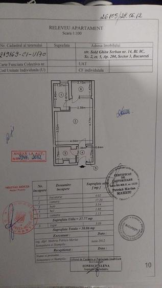 Garsonieră decomandată în Central