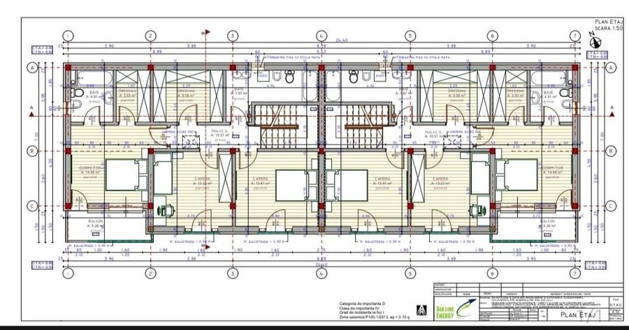 Duplex cu 4 camere cu Canalizare în Chinteni