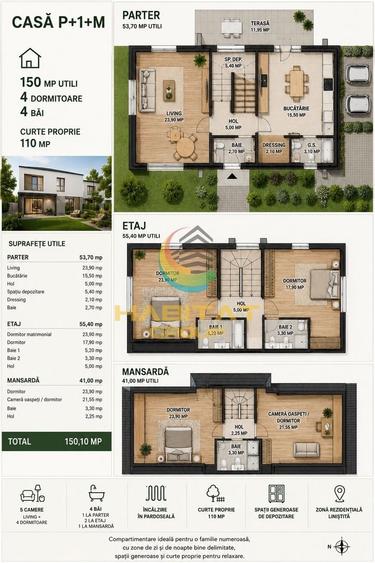 Duplex cu 5 camere cu Canalizare în Central