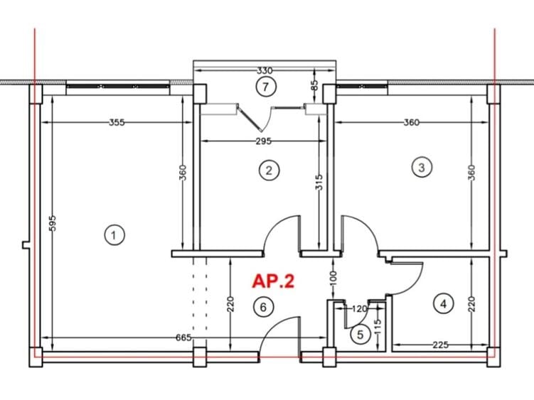 Apartament cu 2 camere decomandat în Nord