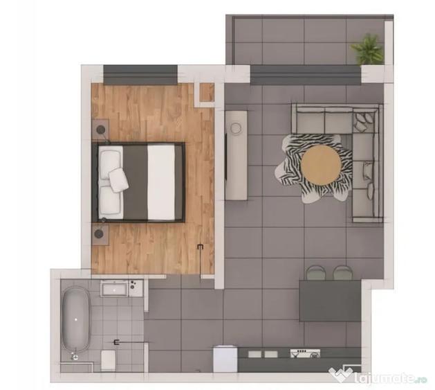 Apartament 2 camere, 48,42mp, ansamblu NZEB, zona Terra - Floresti (Cluj) - 1