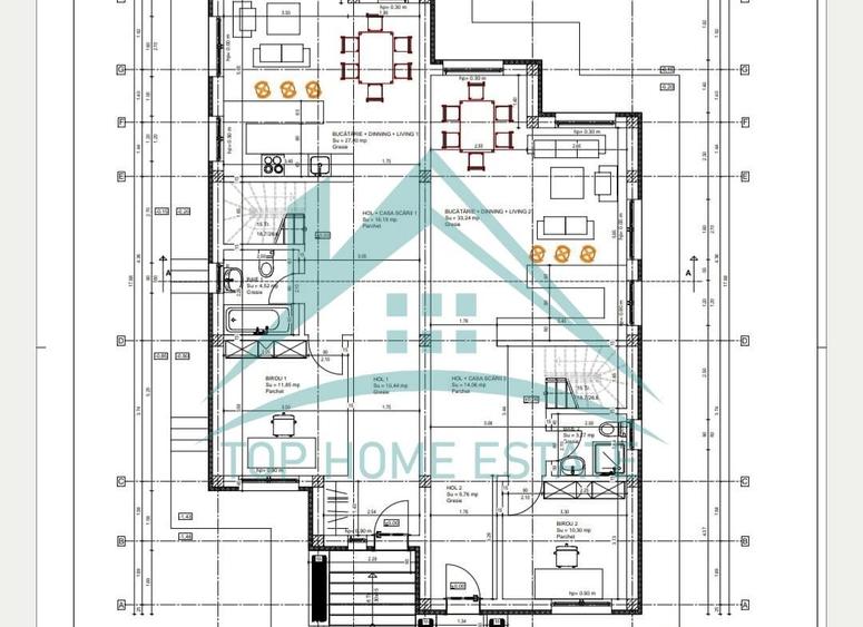 Duplex cu 5 camere cu Teren 480 Mp în Dezmir