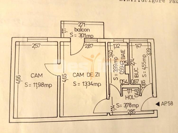 Apartament cu 2 camere semidecomandat în Tomis Nord